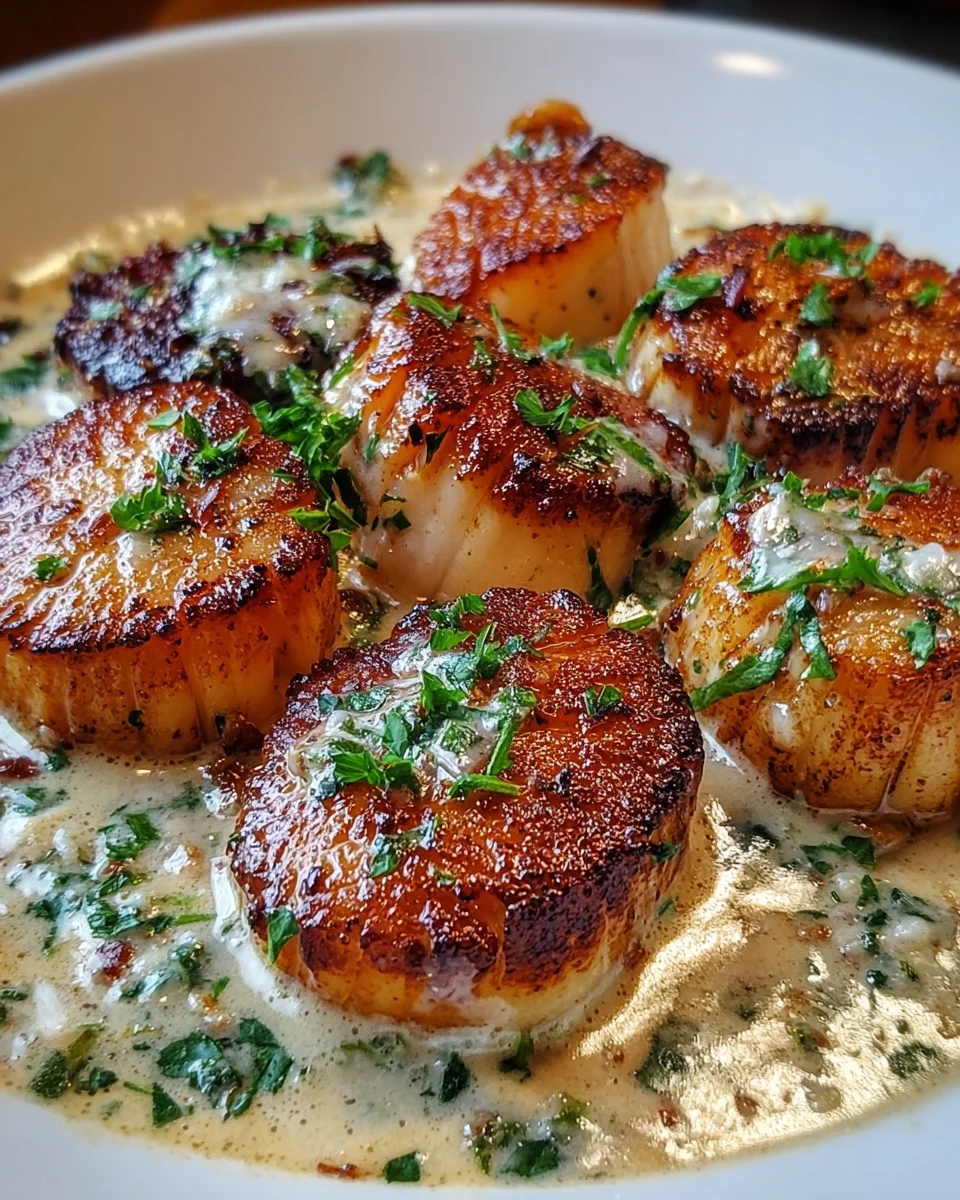 Seared Scallops with Spicy Cajun Cream Sauce