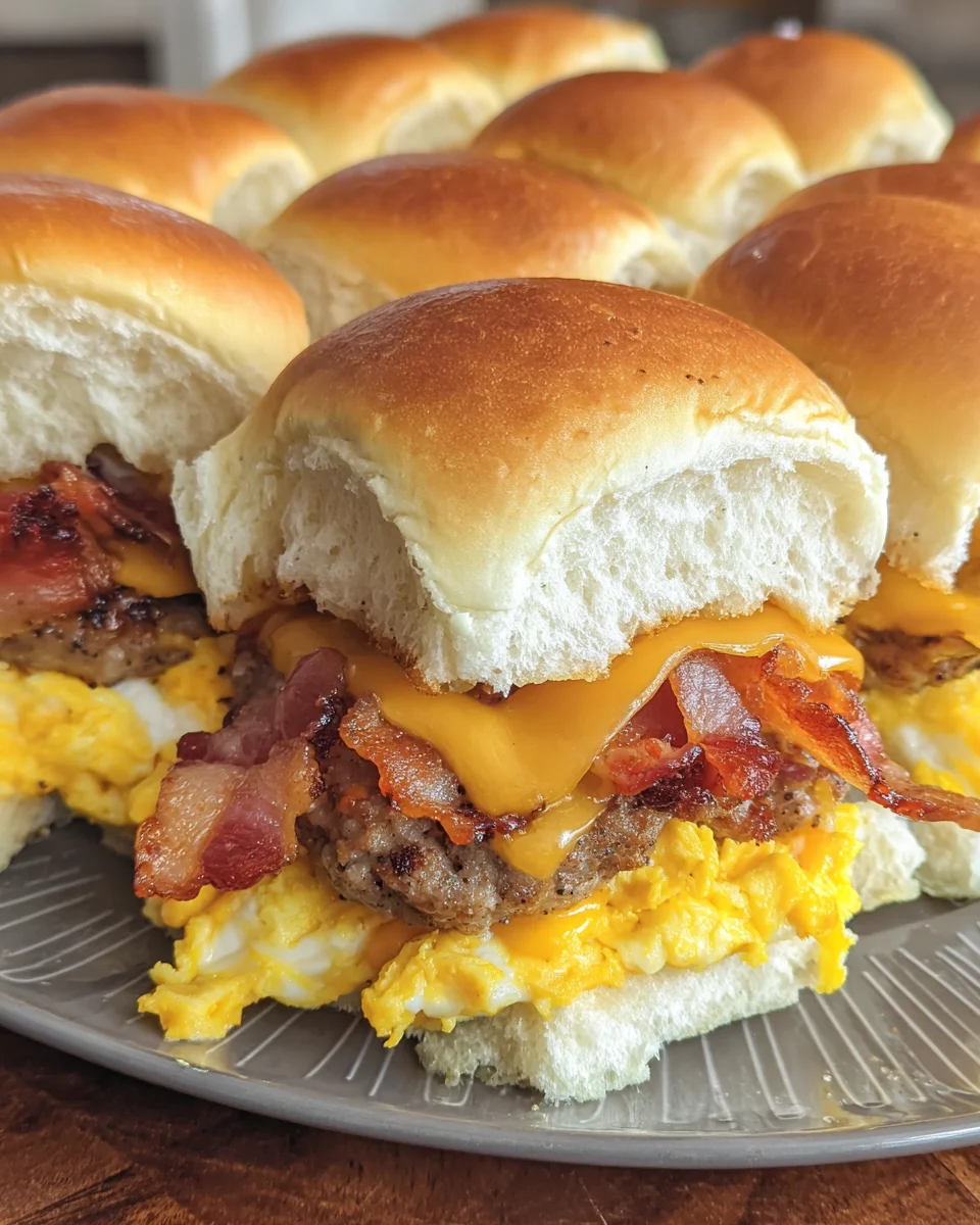 Breakfast Sliders Bacon Sausage