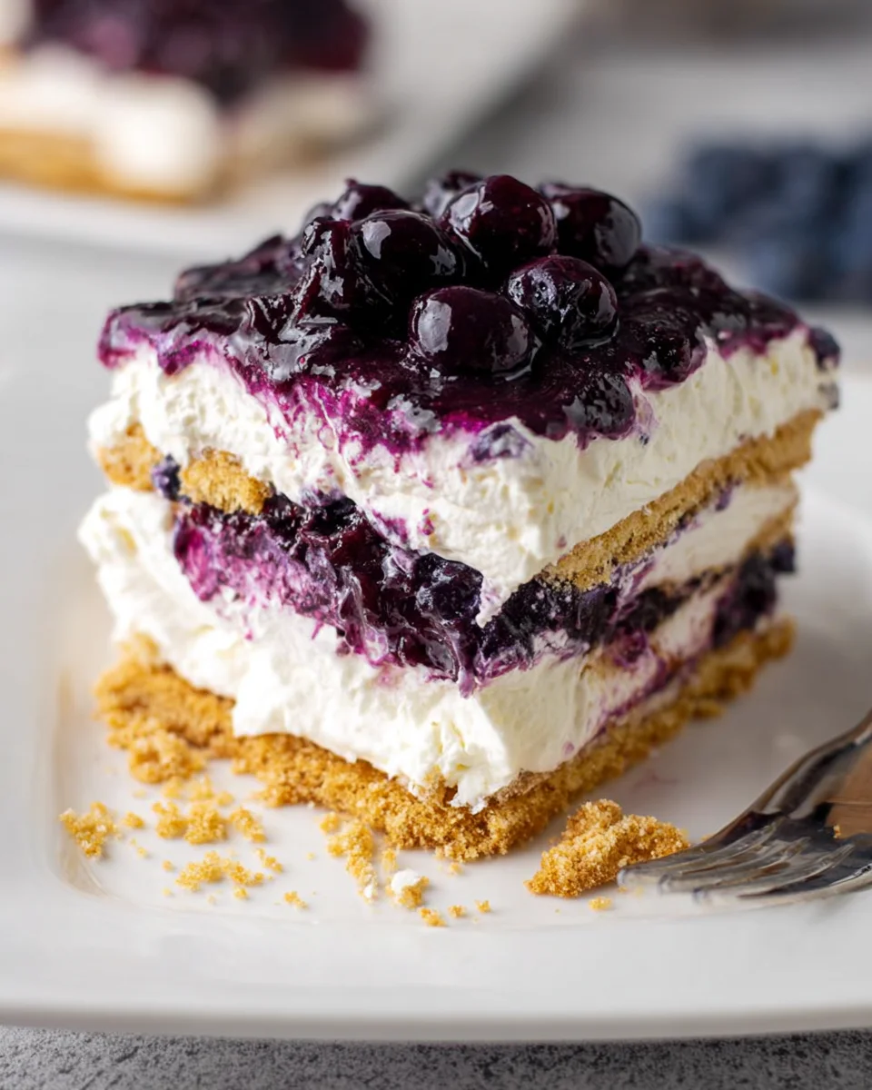 Blueberry Cheesecake Icebox Cake