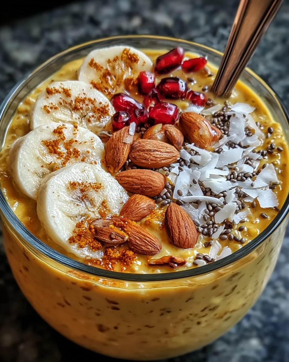 Vegan Golden Milk Overnight Oats