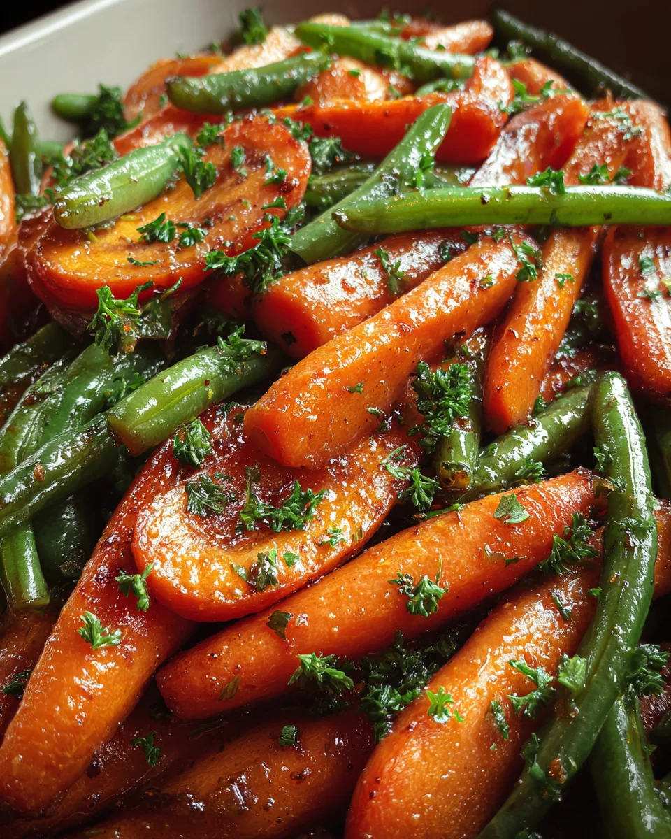 Honey Glazed Carrots Green Beans