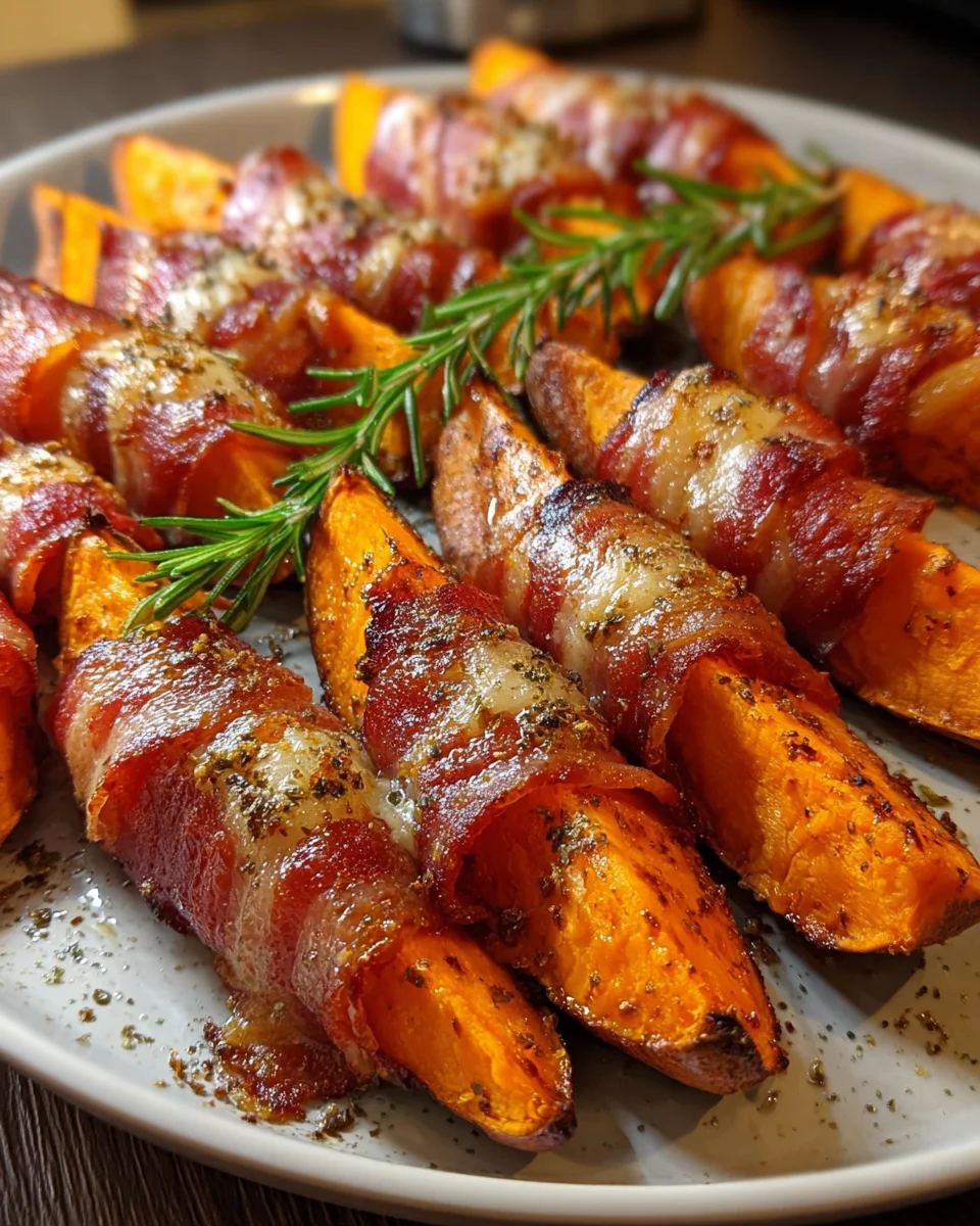 Bacon-Wrapped Sweet Potato Wedges