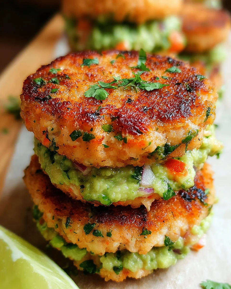 Shrimp Burgers Cilantro Guacamole