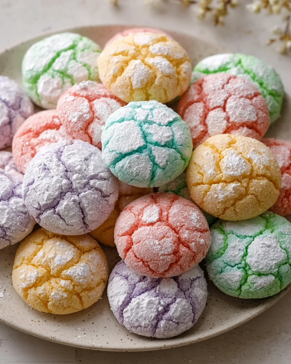 Springtime Crinkle Cookies