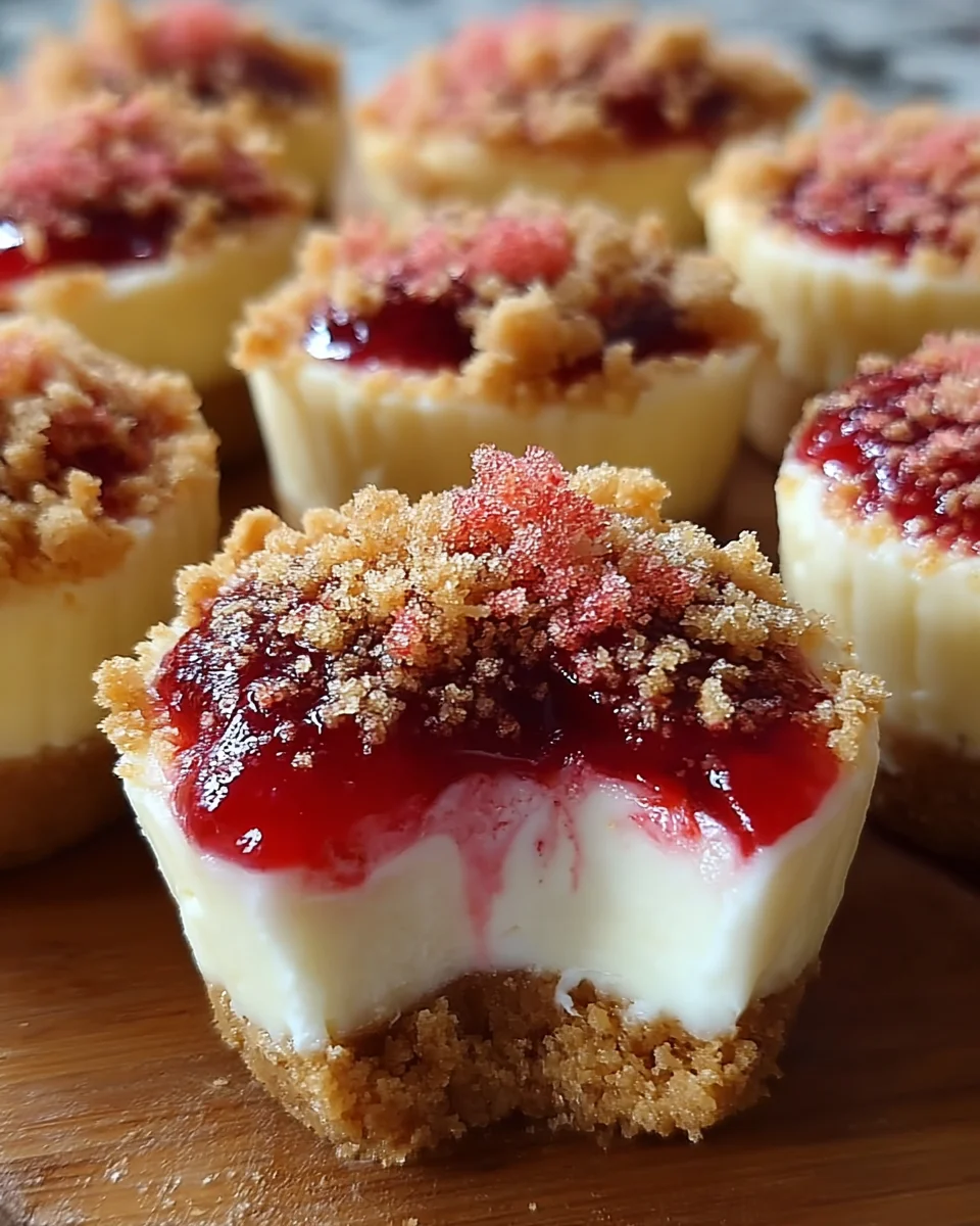 Strawberry Crunch Cheesecake Bites