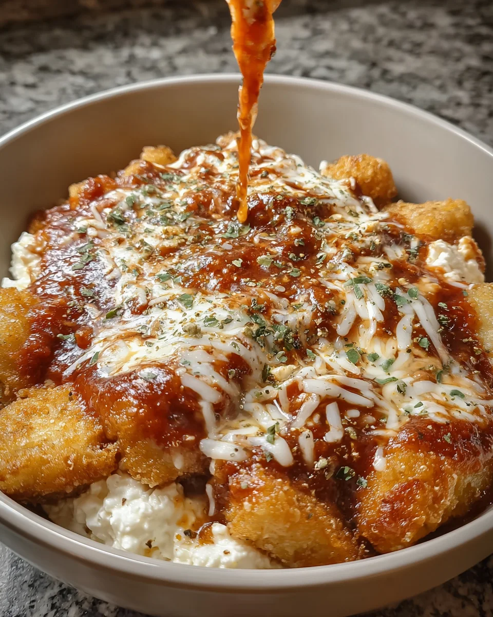 Cottage Cheese Chicken Parm Bowl
