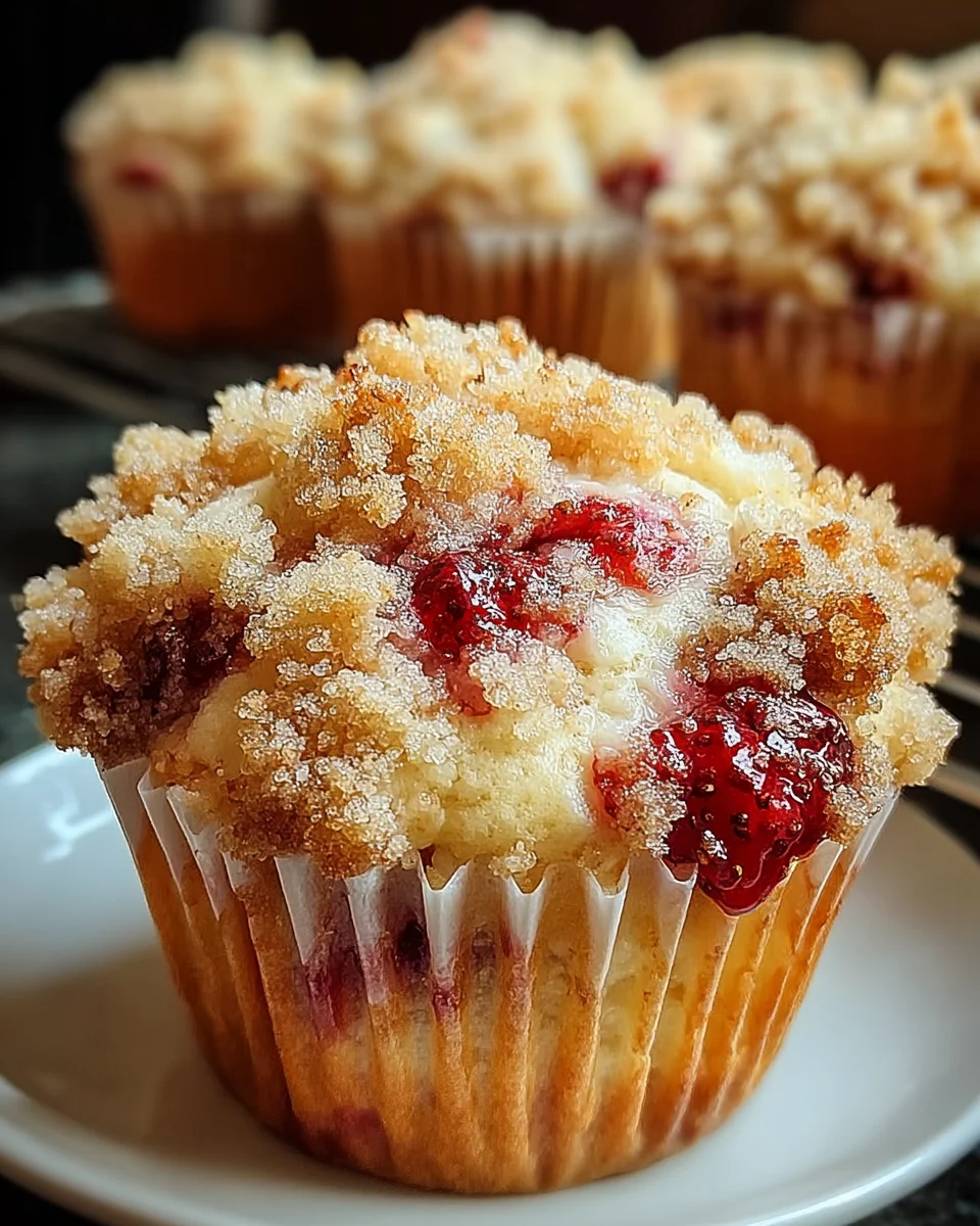 Strawberry Muffins Crumble Lemon
